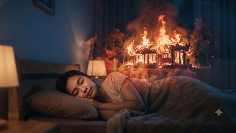 Nằm mơ thấy lửa cháy lớn là tín hiệu tốt Nằm mơ thấy lửa cháy lớn là tín hiệu tốt